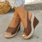 Isabelle Linen Slingback Sandals
