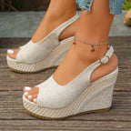 Isabelle Linen Slingback Sandals